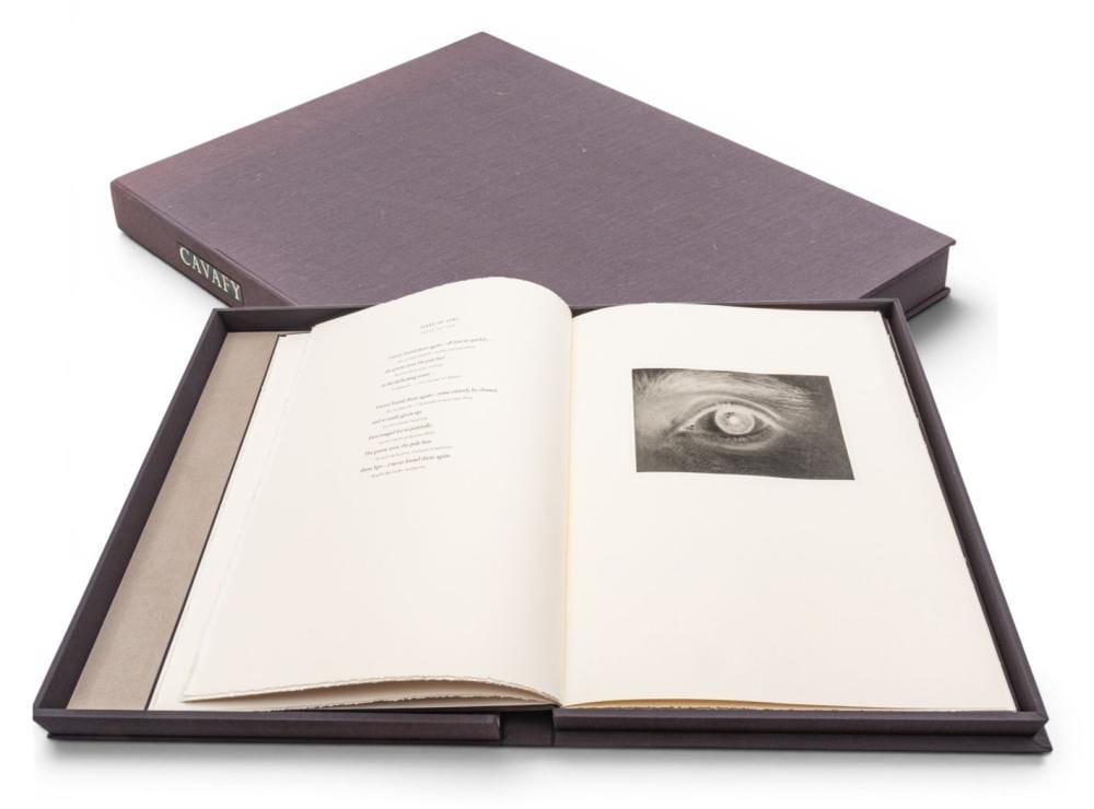 Duane Michals comparable auction result: duane michals american b 1932 text by constantine p cavafy five photogravures in bound book 2003 a tribute to cavafy h 19 75 w 15