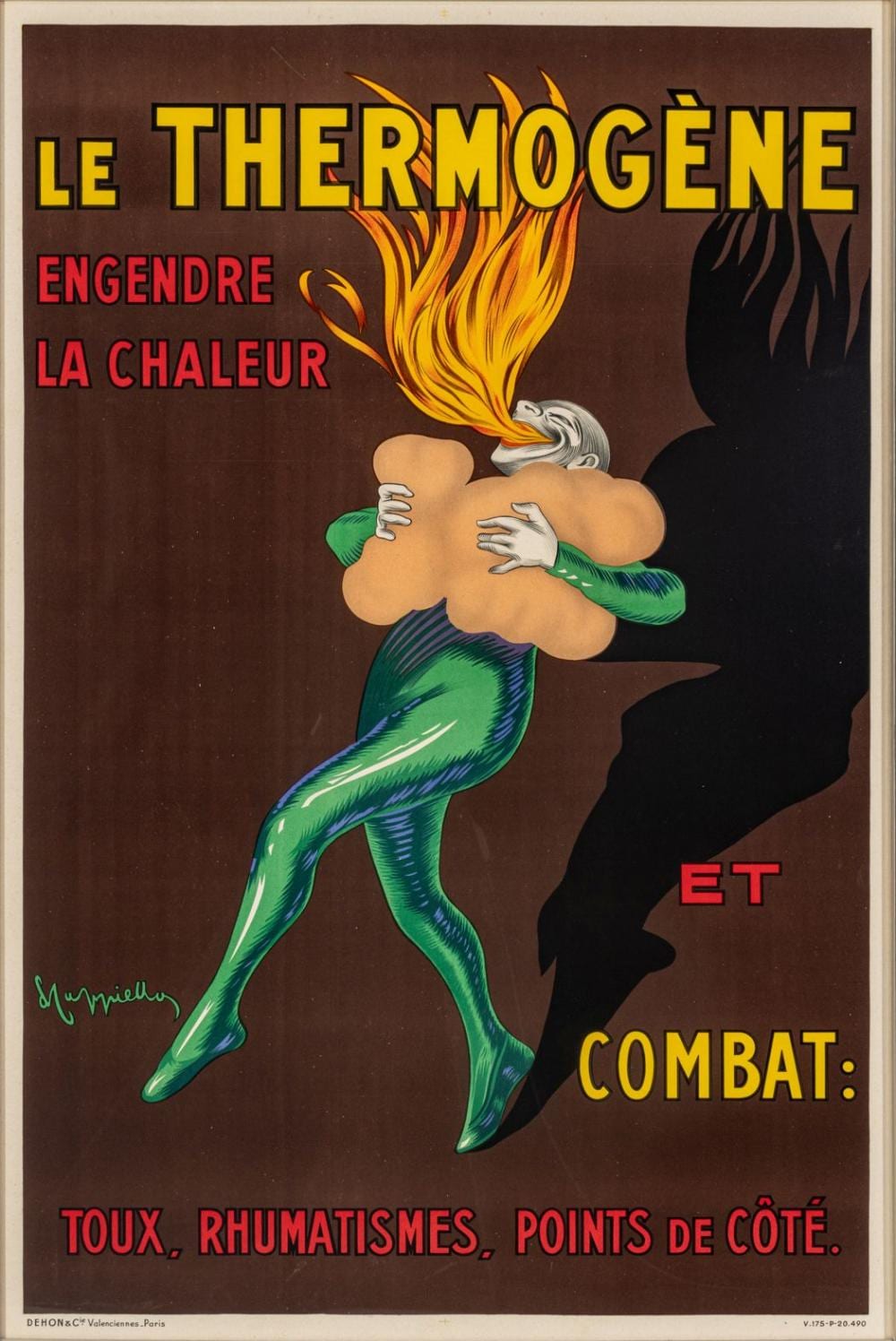 Leonetto Cappiello comparable auction result: leonetto cappiello french 1875 1942 lithographic poster in colors on paper linen backed ca 1930 le thermog ne h 45 w 29 5