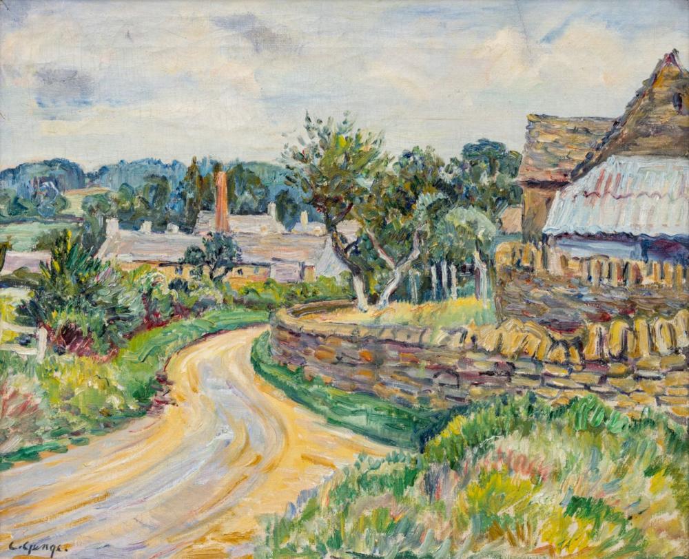 Charles Genge comparable auction result: charles genge british 1874 1958 oil on canvas 20th c entering the village h 15 w 18
