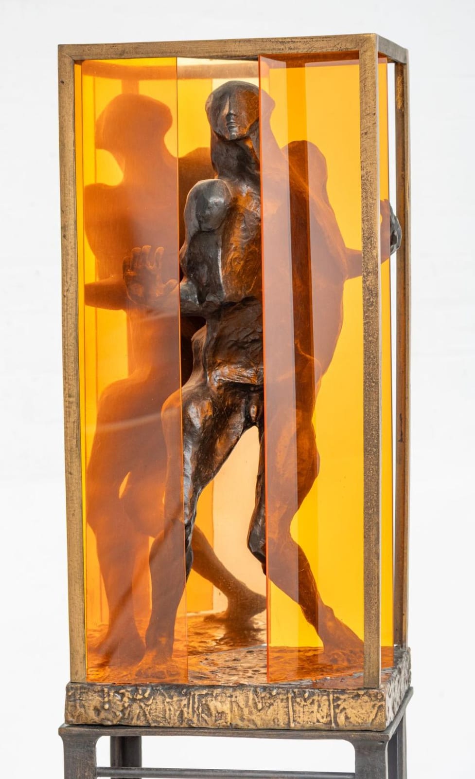 Michael Ayrton comparable auction result: michael ayrton british 1921 1975 bronze sculpture cage mirror maze 6 6 h 68 5 w 13 5 depth 11 5