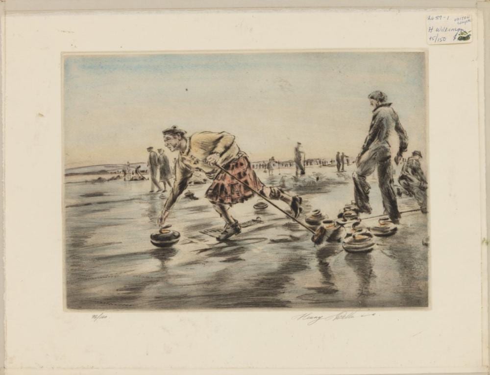 Henry Wilkinson comparable auction result: henry wilkinson british 1921 2011 hand colored drypoint etching on paper curling h 12 w 16 2