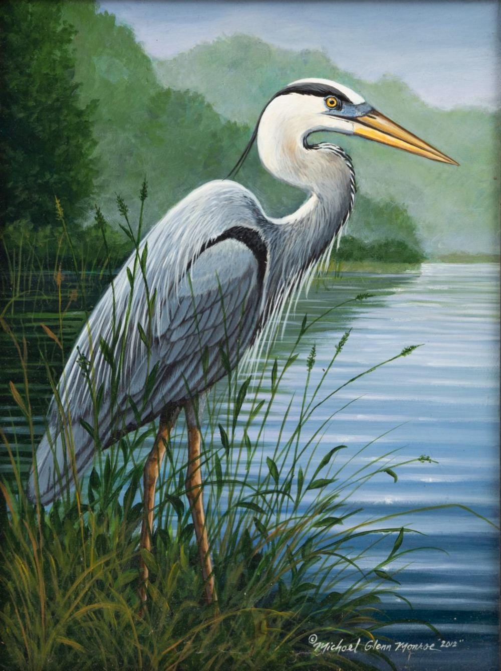 michael glenn monroe american 20th c oil on canvas 2012 heron h 11 5 w 8 5 · DuMouchelles · 2026-06-19 Michael Glenn Monroe comparable auction result: michael glenn monroe american 20th c oil on canvas 2012 heron h 11 5 w 8 5