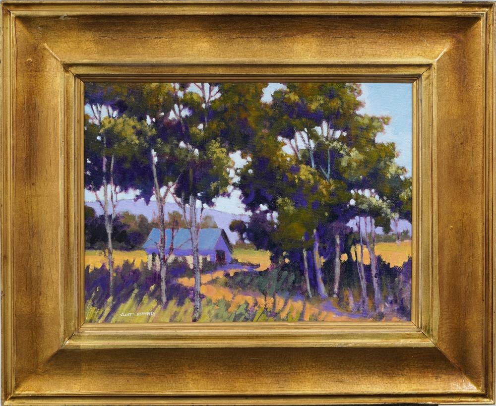 Scott Kuhnly comparable auction result: scott kuhnly 1932 2012 vintage american impressionist rural farmland original oil painting