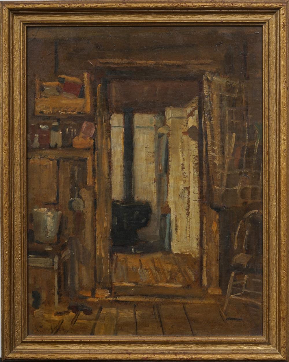Richard Creifelds comparable auction result: richard creifelds 1853 1939 1910 impressionist interior scene signed kitchen cupboard painting