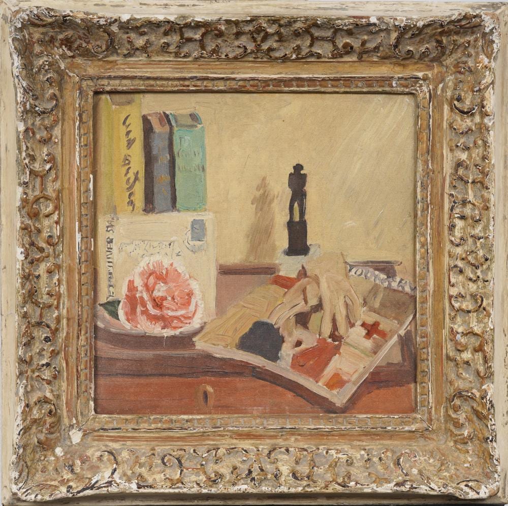Edward Barnard Lintott comparable auction result: e barnard lintott 1875 1951 still life with napoleon vintage american original oil painting