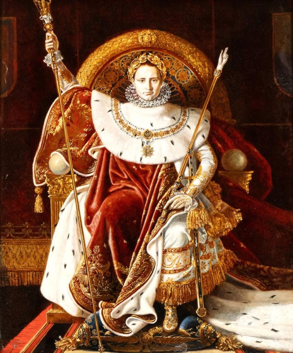 Jean Auguste Dominique Ingres comparable auction result: jean auguste dominique ingres copia da montauban 1780 parigi 1867 napoleone i sul suo trono imperiale