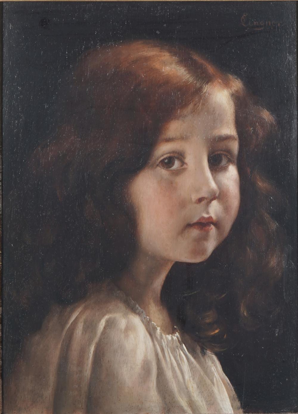 Otto Lingner comparable auction result: otto lingner 1856 1917 girl portrait 1905