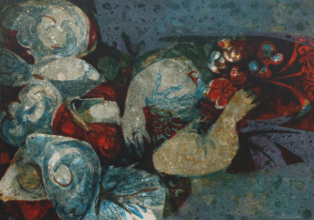 alvar su ol spain b 1935 ophelia lithograph in colors on wove paper 19 x 27in 48 x 69cm · Andrew Jones Auctions · 2026-06-12 Alvar Suñol comparable auction result: alvar su ol spain b 1935 ophelia lithograph in colors on wove paper 19 x 27in 48 x 69cm