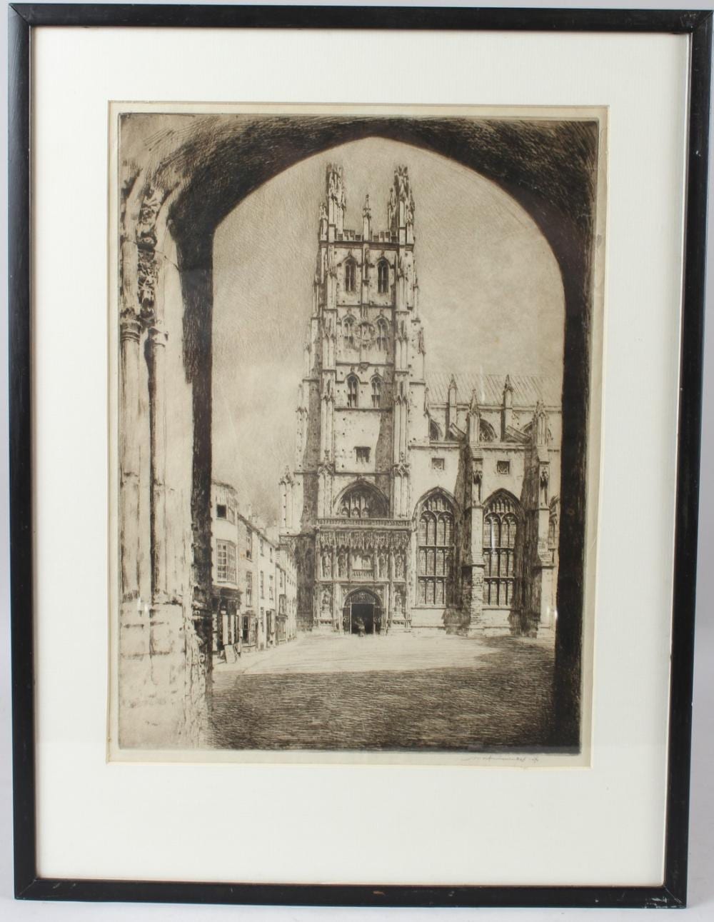 Mortimer Menpes comparable auction result: mortimer menpes 1855 1938 canterbury cathedral from the westgate etching signed in pencil 40 x 29 5cm i