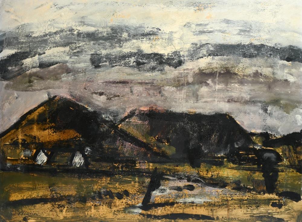 Amédée Cortier comparable auction result: am d e cortier 1921 1976 oil on paper board landscape with farmhouse signed
