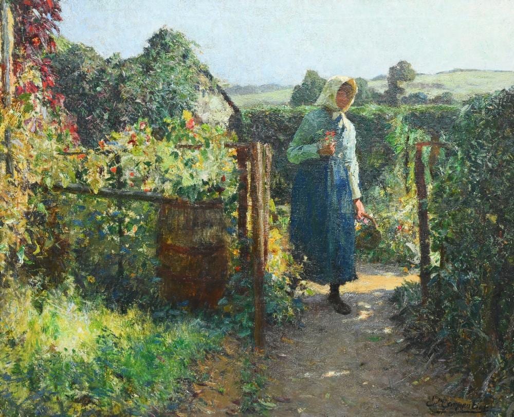 Evariste Carpentier comparable auction result: evariste carpentier 1845 1922 oil on canvas summer afternoon in the garden signed