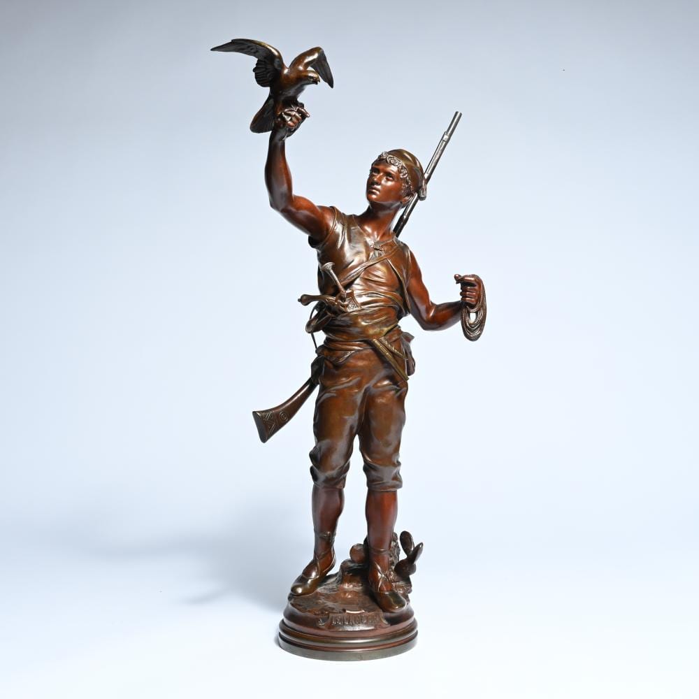 Eugène Marioton comparable auction result: eug ne marioton 1854 1933 bronze sculpture the lancer signed