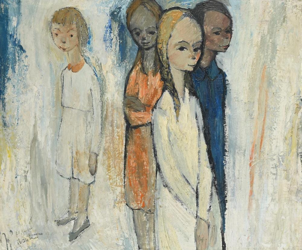 Jef Wauters comparable auction result: jef wauters 1927 2013 oil on panel the four girls signed