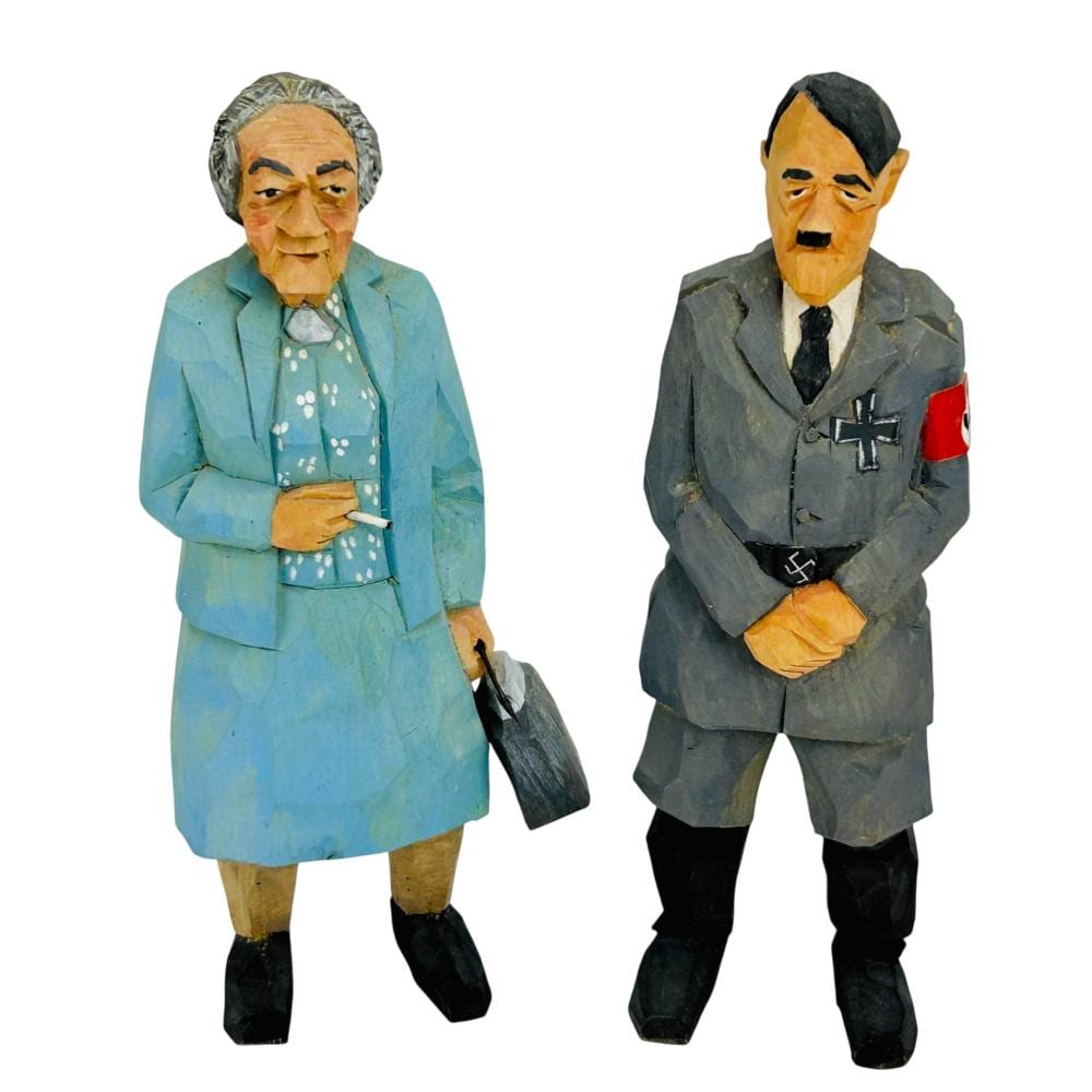 Adolf Hitler comparable auction result: adolf hitler golda meir carved figurines signed