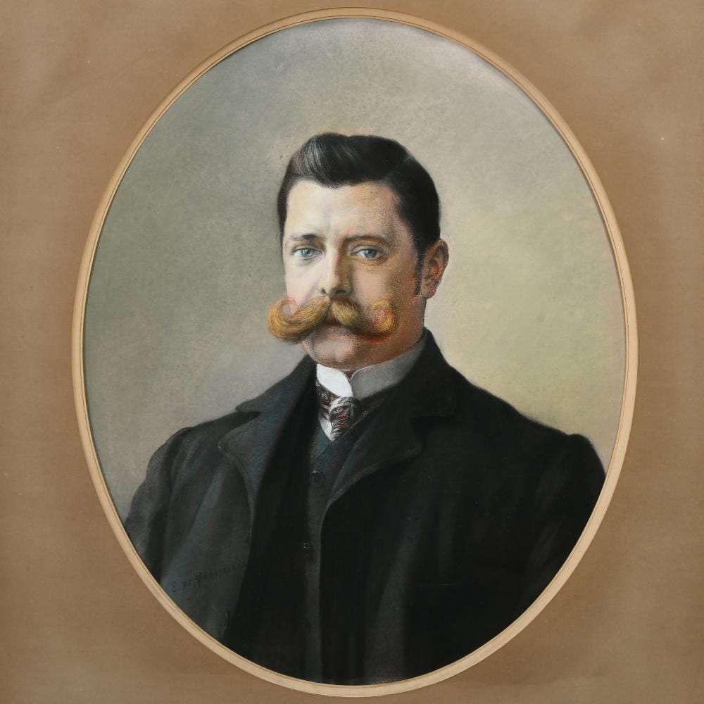 edmond de maertelaere 1876 1938 pastel portrait of a gentleman signed · Maison Jules Veilinghuis · 2026-06-20 Edmond de Maertelaere comparable auction result: edmond de maertelaere 1876 1938 pastel portrait of a gentleman signed
