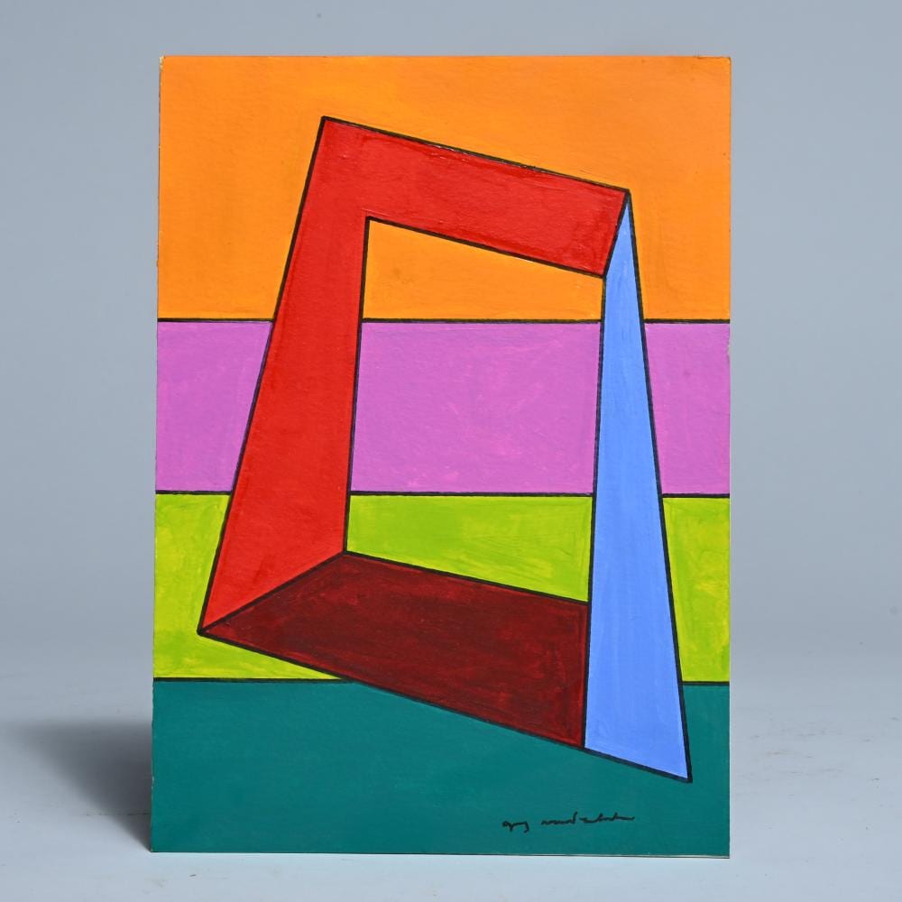 Guy Vandenbranden comparable auction result: guy vandenbranden 1926 2014 acrylic on paper composition signed bibliophile edition of the book guy vandenbranden by jp de paepe 2008 no 91