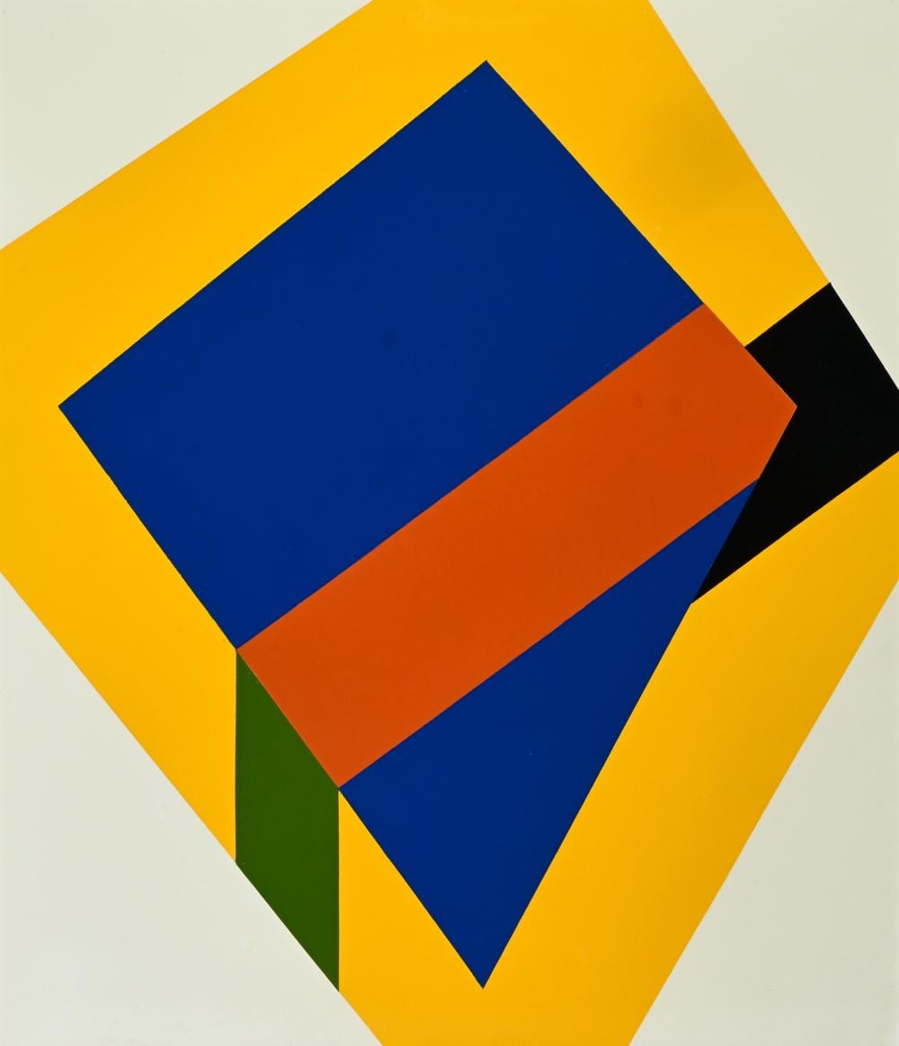 Guy Vandenbranden comparable auction result: guy vandenbranden 1926 2014 lacquer paint on panel composition signed label and dated 1967 artist s labels verso