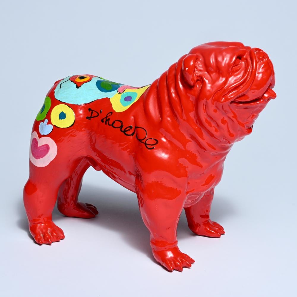 Hannes D'Haese comparable auction result: hannes d haese 1965 sculpture in resin bulldog signed