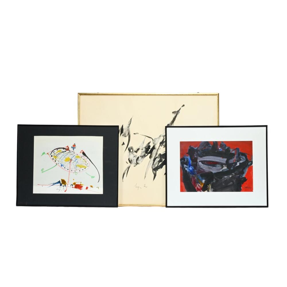 Hugo de Clercq comparable auction result: hugo de clercq 1930 1996 various media including ink watercolor and gouache lot with 3 works