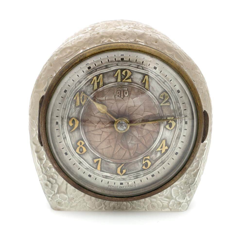 Rene Lalique comparable auction result: a 1920 s rene lalique eglantine mantel clock