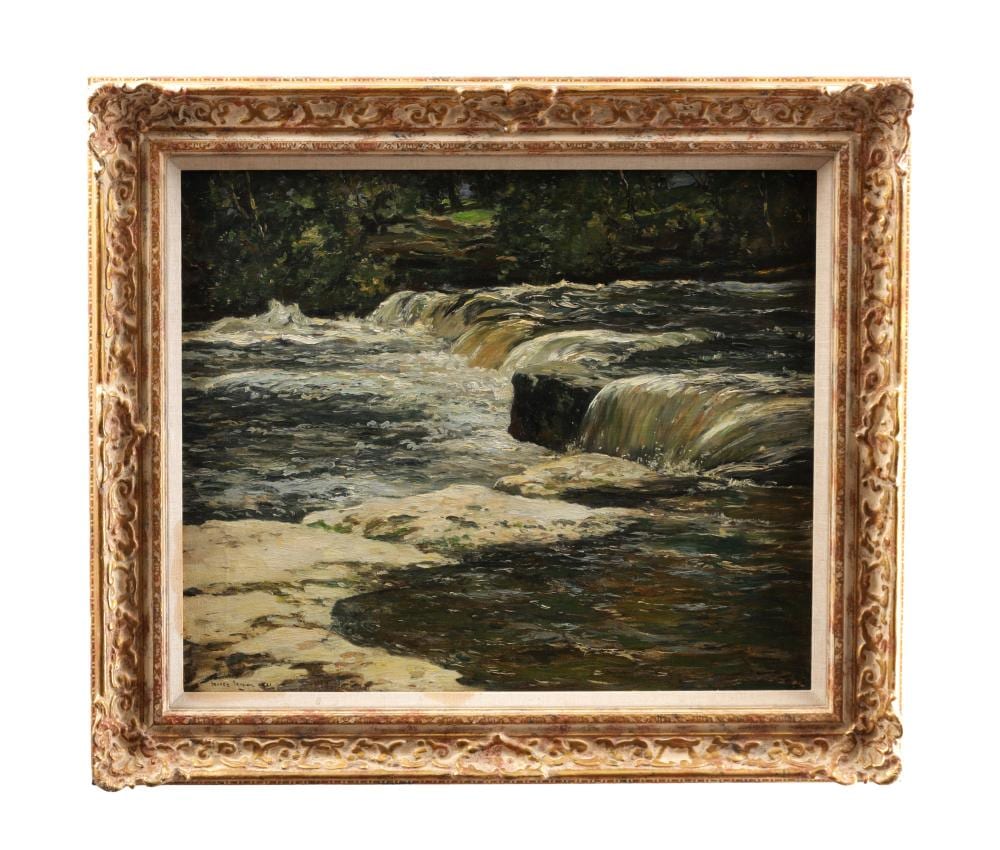 George Graham comparable auction result: george graham 1881 1949 an early 20th century oil on canvas waterfall landscape