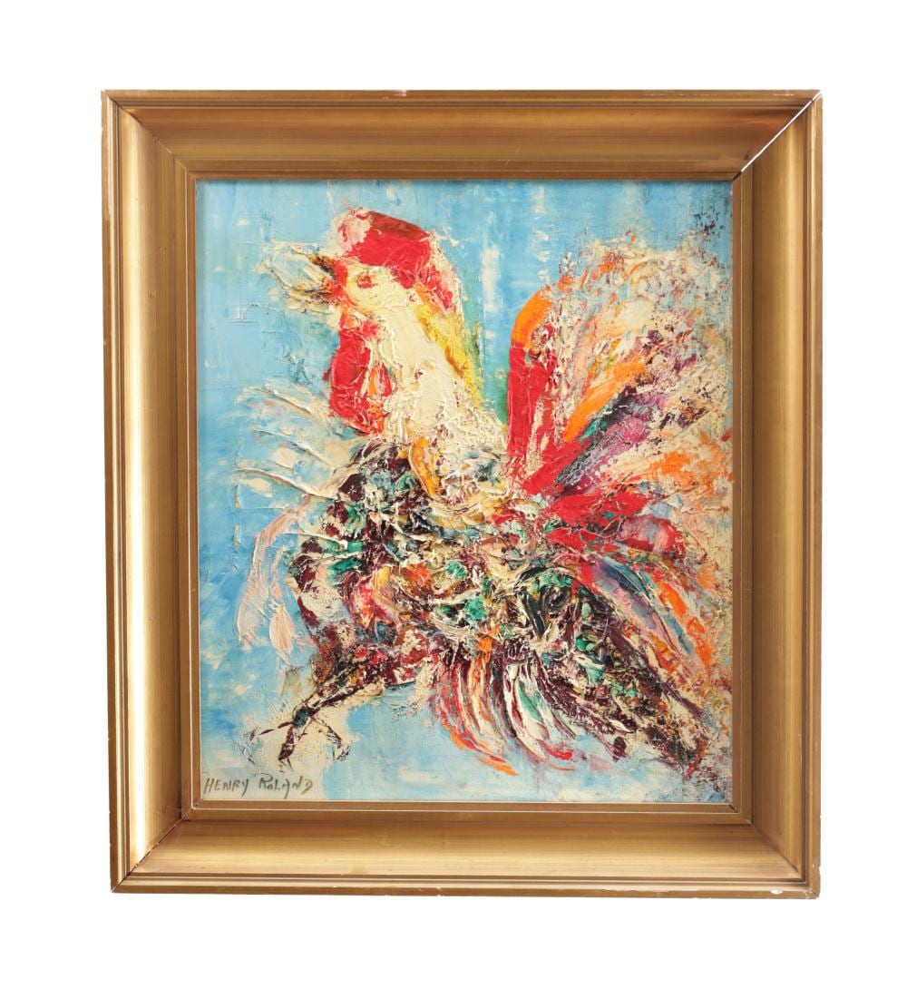 Henry Roland comparable auction result: henry roland 1919 2000 an abstract oil on canvas