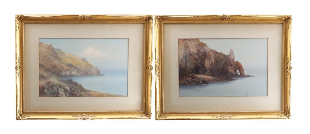 Frederick John Widgery comparable auction result: frederick john widgery british 1861 1942 a pair of late 19th early 20th century watercolours depicting oddicombe bay torquay