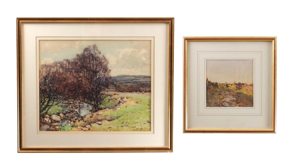 Frederick Lawson comparable auction result: fred lawson british 1888 1968 a pair of early 20th century watercolours