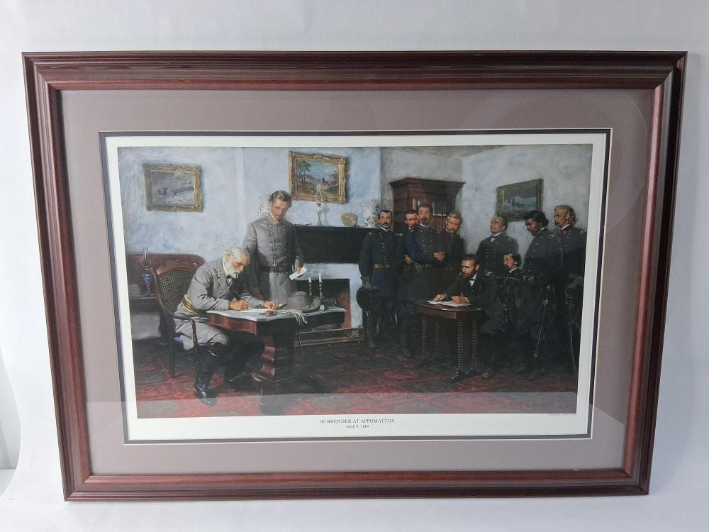 Tom Lovell comparable auction result: tom lovell surrender at appomattox lithograph