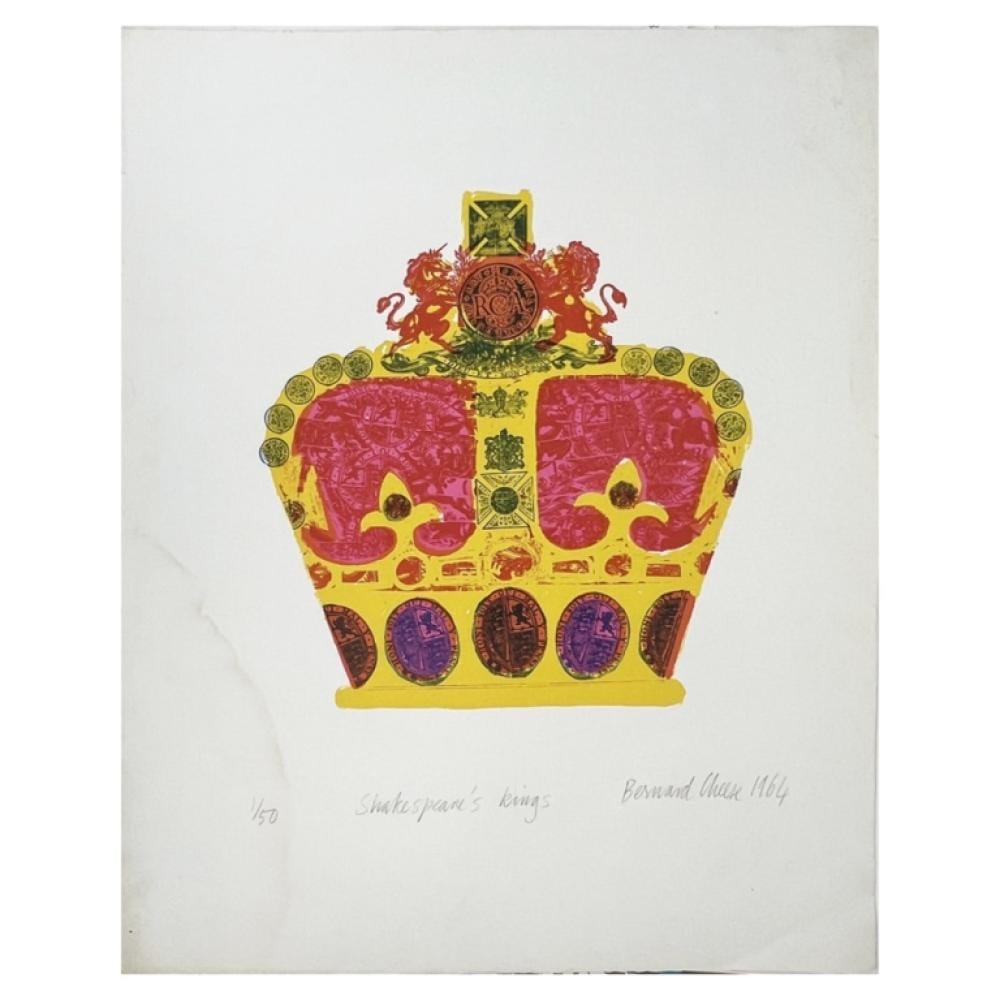 Bernard Cheese comparable auction result: bernard cheese lithograph shakespeare s kings
