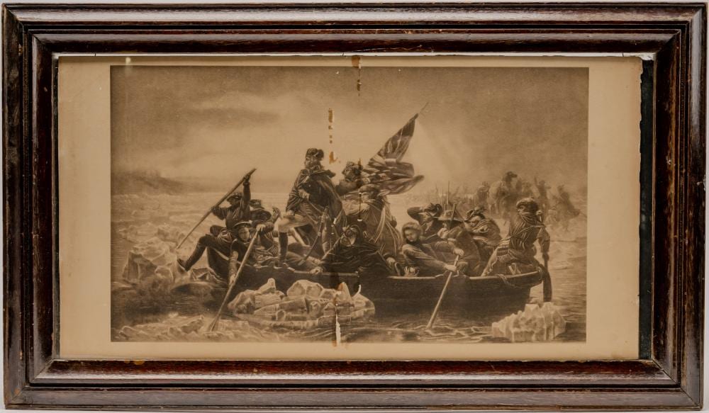 Emanuel Gottlieb Leutze comparable auction result: emanuel gottlieb leutze 1816 1868 washington crossing delaware steel engraving