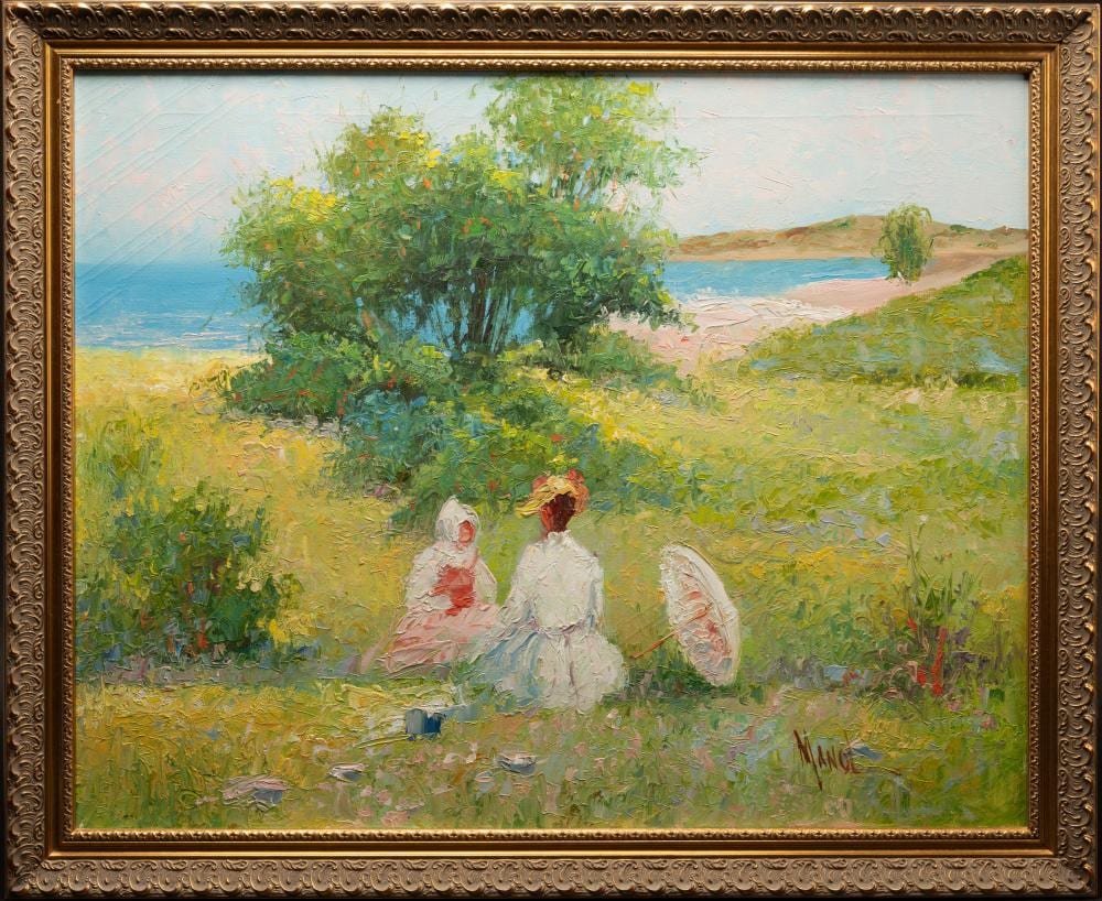 John A. Manol comparable auction result: john adamos manol greek us 1900 1989 summer reverie oil on canvas