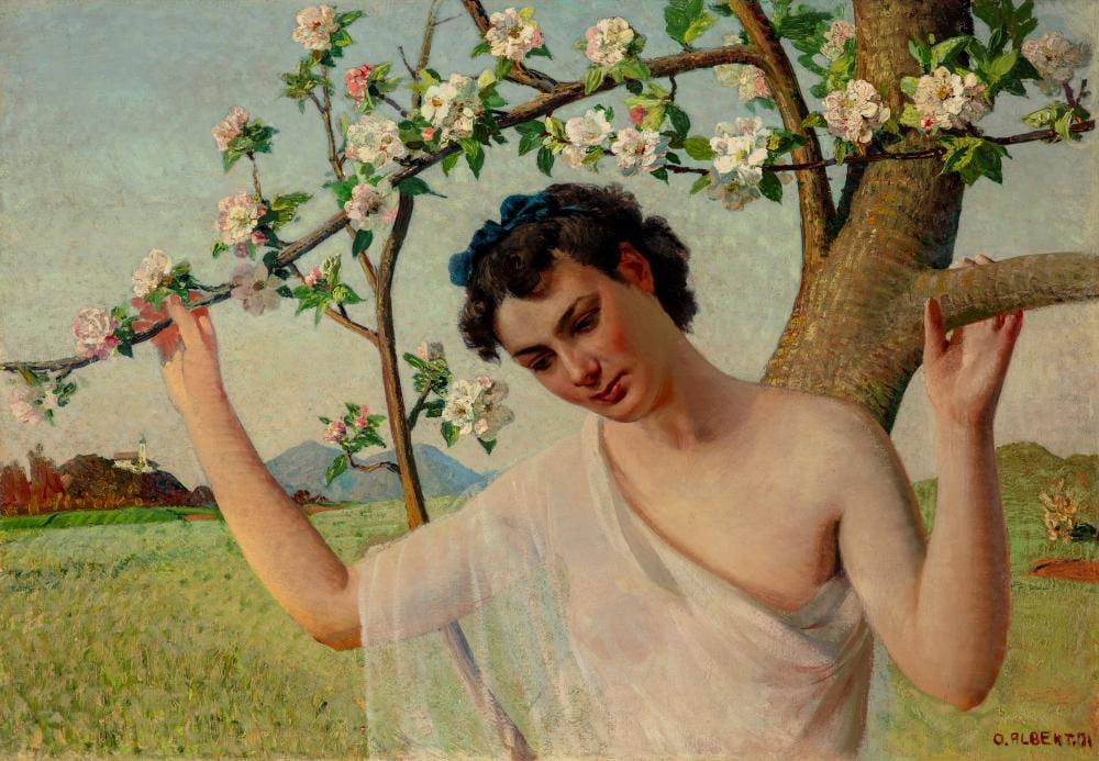 Oreste Albertini comparable auction result: oreste albertini certosa di pavia 1887 besano 1953 spring