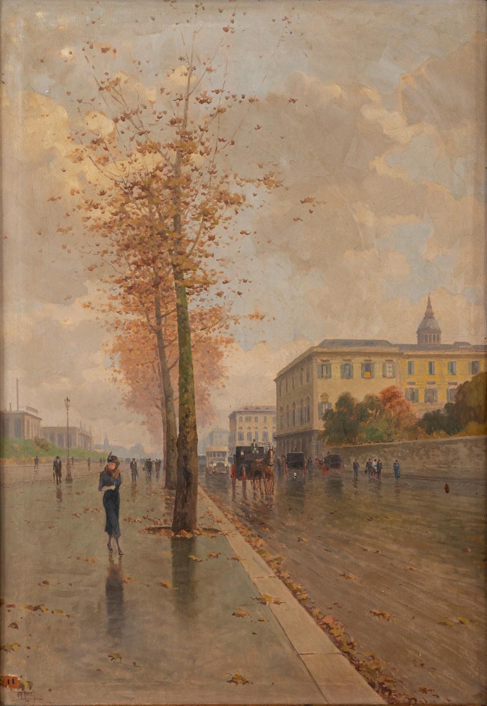 aurelio catti palermo 1895 1966 autumn on the tree lined avenue · Finarte · 2026-06-18 Aurelio Catti comparable auction result: aurelio catti palermo 1895 1966 autumn on the tree lined avenue