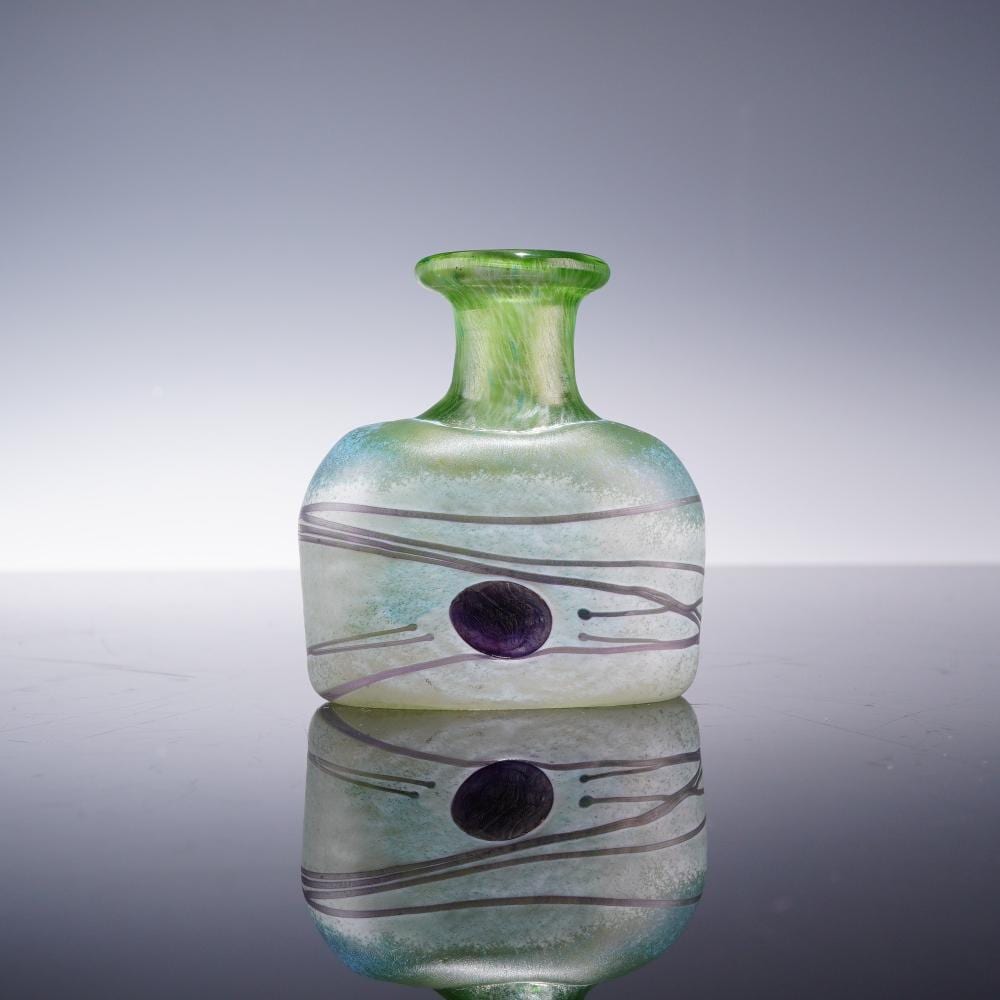 Bertil Vallien comparable auction result: bertil vallien for kosta boda miniature galaxy art glass bud vase