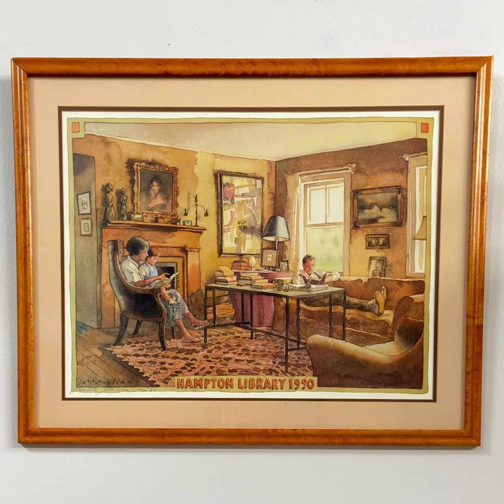 James McMullan comparable auction result: james mcmullan irish canadian 1934 2019 hampton library 1990 framed and signed poster