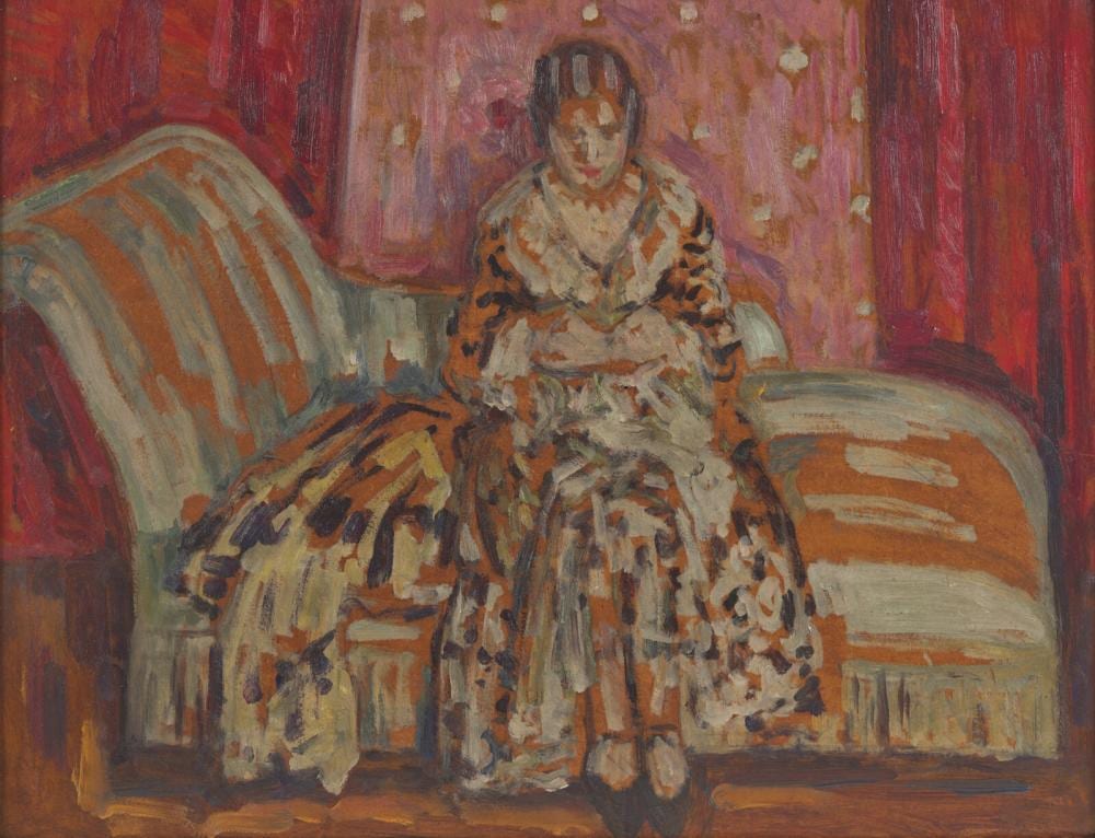 Louis Ritman comparable auction result: louis ritman american 1889 1963 light blue couch