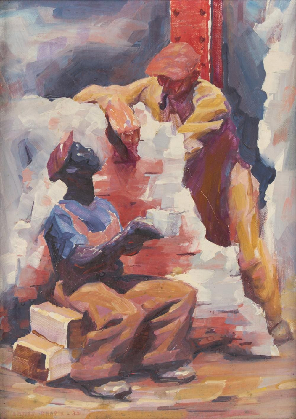 James Ormsbee Chapin comparable auction result: james ormsbee chapin american 1887 1975 two workmen 1932