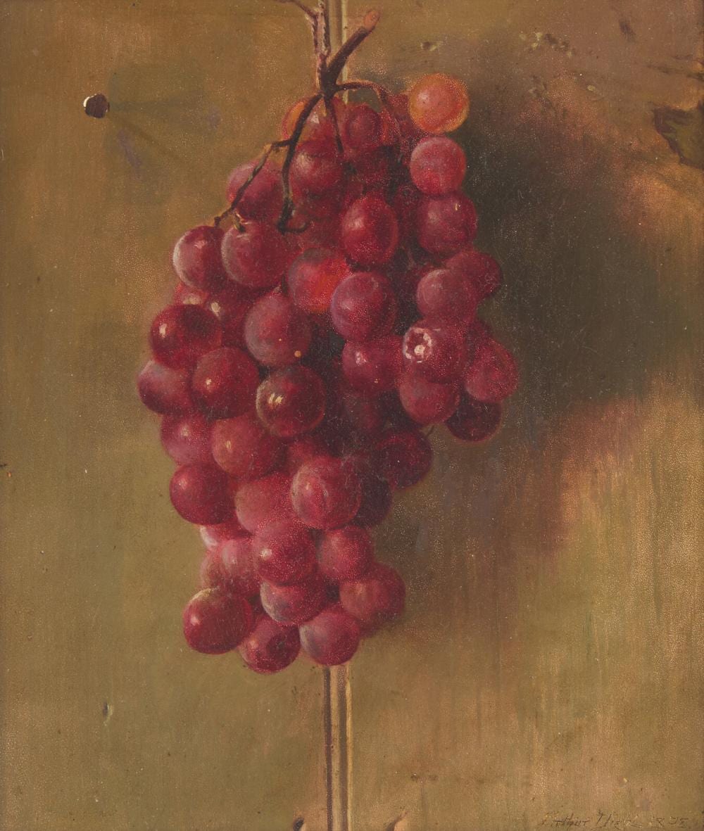 Arthur Vidal Diehl comparable auction result: arthur vidal diehl american 1870 1929 trompe l oeil still life with grapes 1898
