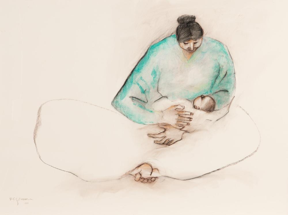 Rudolph Carl Gorman comparable auction result: r c gorman american 1932 2005 mother and child 1978