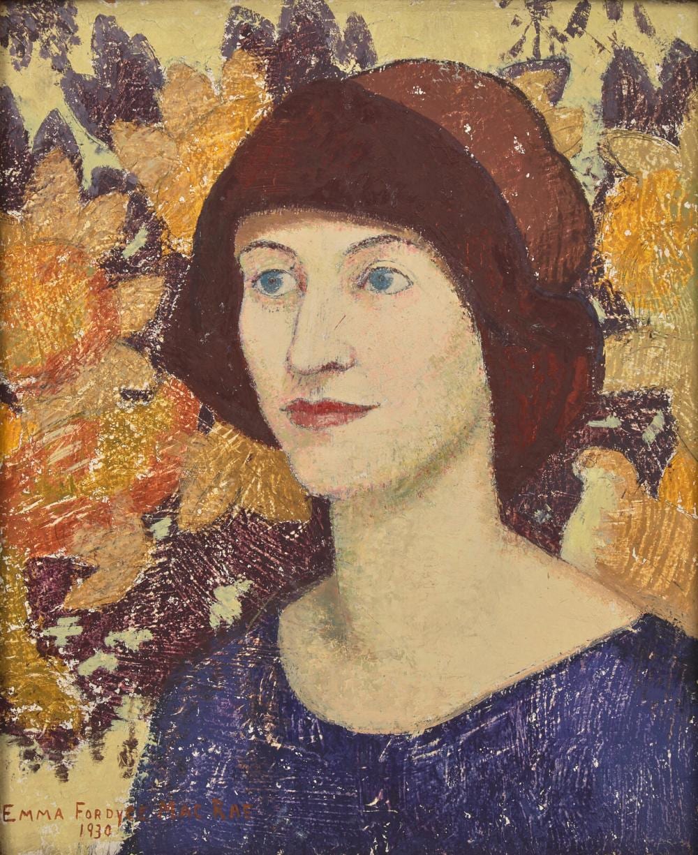 Emma Fordyce MacRae comparable auction result: emma fordyce macrae american 1887 1974 the brown hat 1930