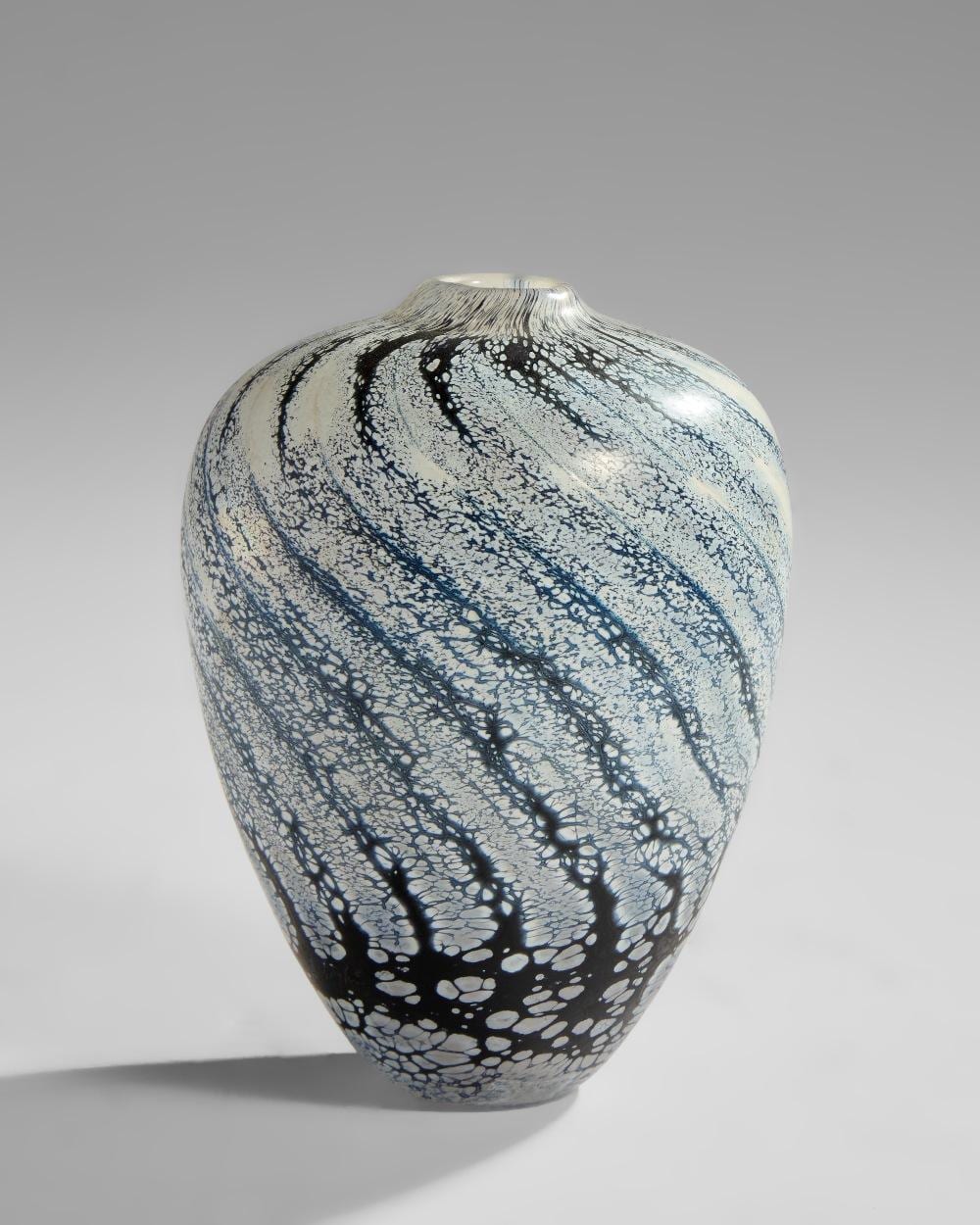 Peter Layton comparable auction result: peter layton b 1937 for london glassblowing glacier series studio glass vase circa