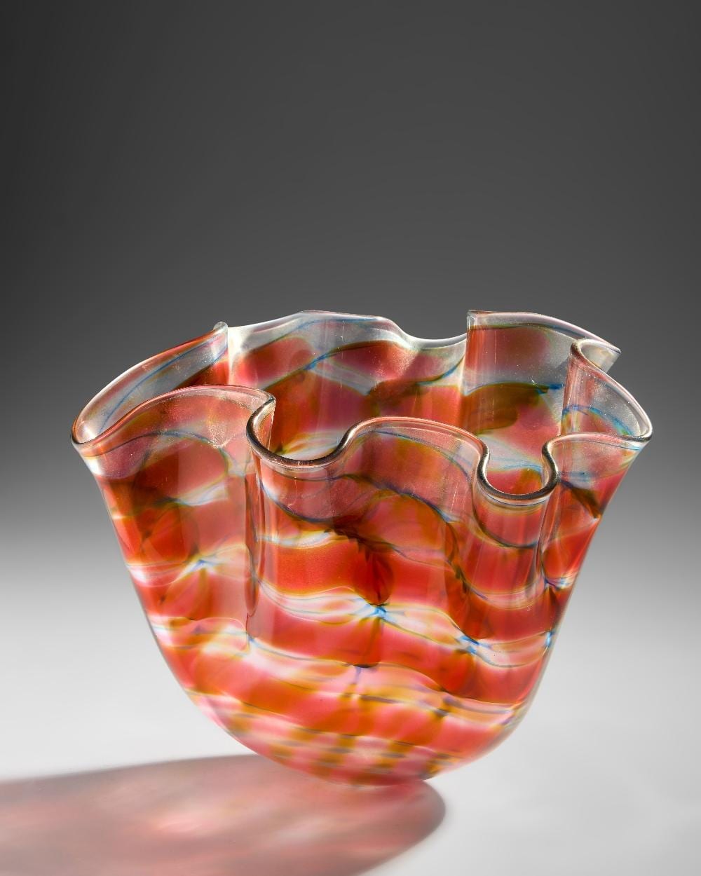 Peter Layton comparable auction result: peter layton b 1937 for london glassblowing studio glass vase of flattened ovoid form