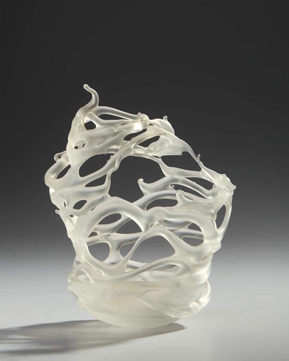 Peter Layton comparable auction result: peter layton b 1937 for london glassblowing ice basket series studio glass sculpture
