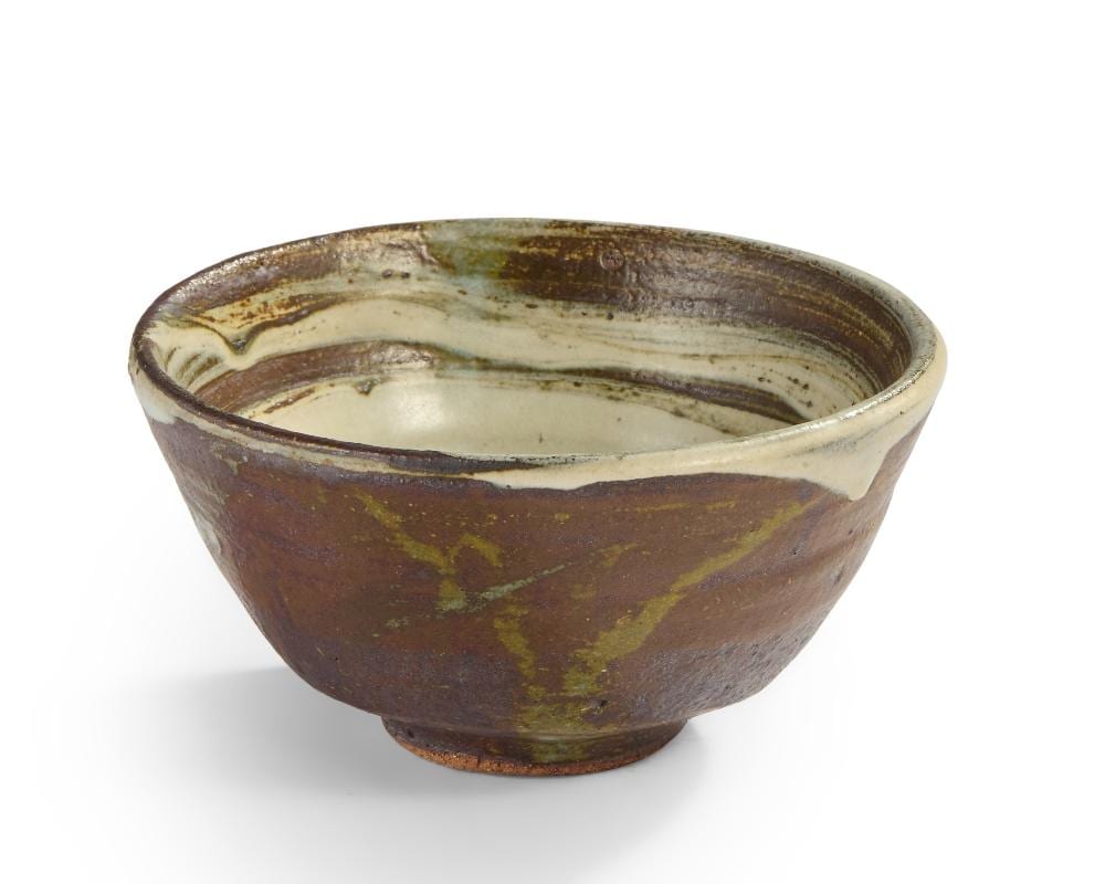 Bernard Leach comparable auction result: bernard leach 1887 1979 teabowl circa 1960 stoneware with mottled green and bro
