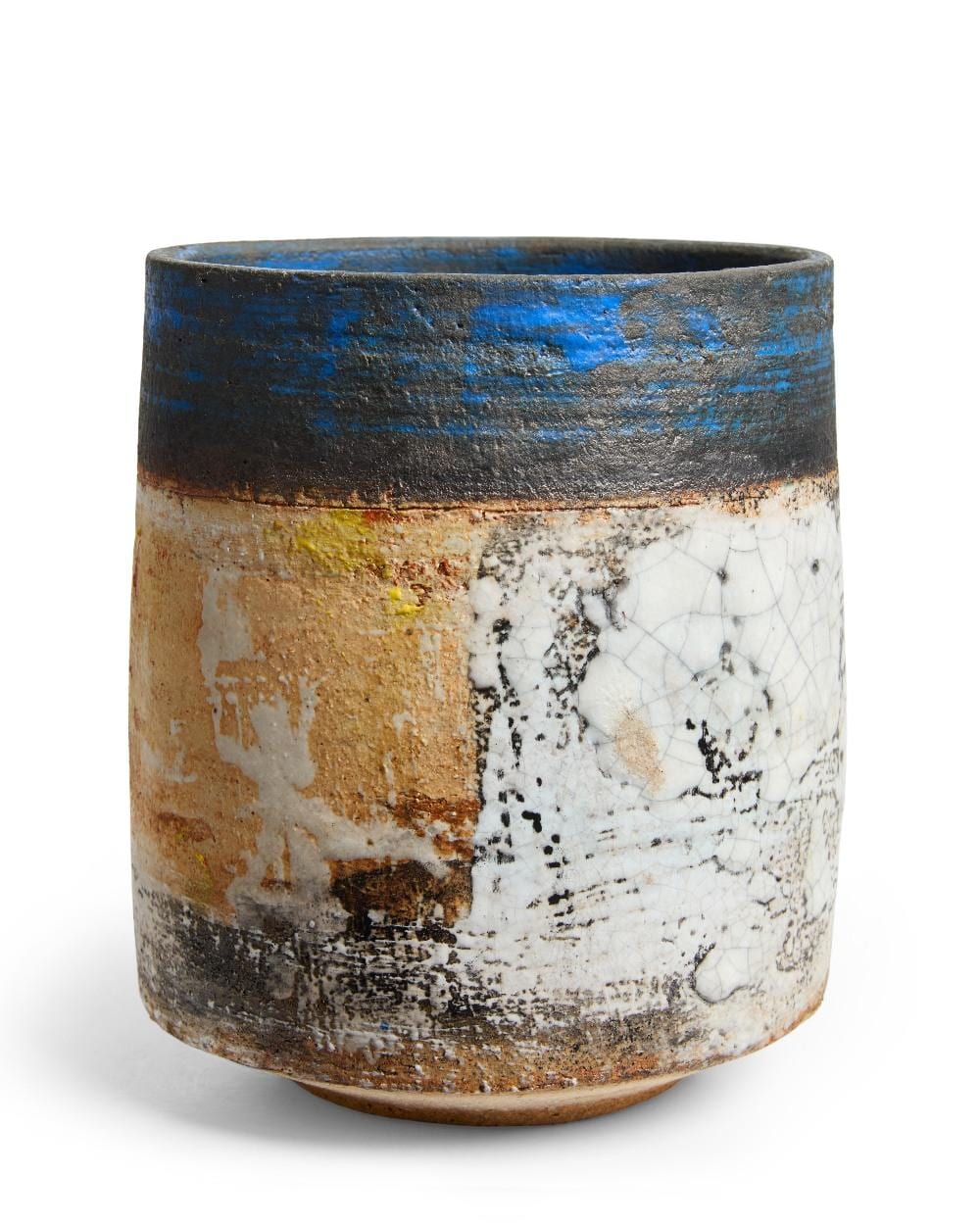 Robin Welch comparable auction result: robin welch b 1936 vase 1999 stoneware with blue yellow and crackled white gla