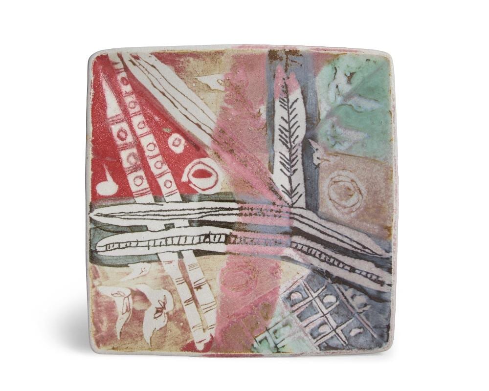 Marianne de Trey comparable auction result: marianne de trey 1913 2016 slab built dish late 20th century stoneware with pol