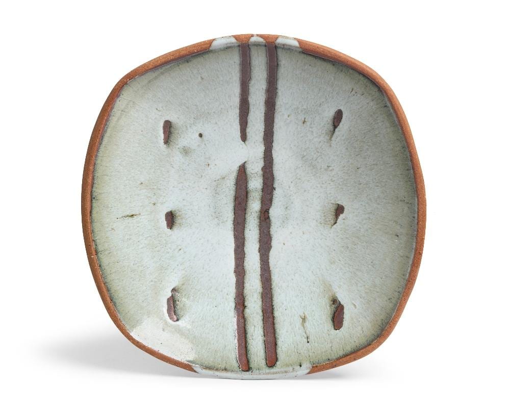 Mike Dodd comparable auction result: mike dodd b 1943 charger with wax resist decoration late 20th century stoneware