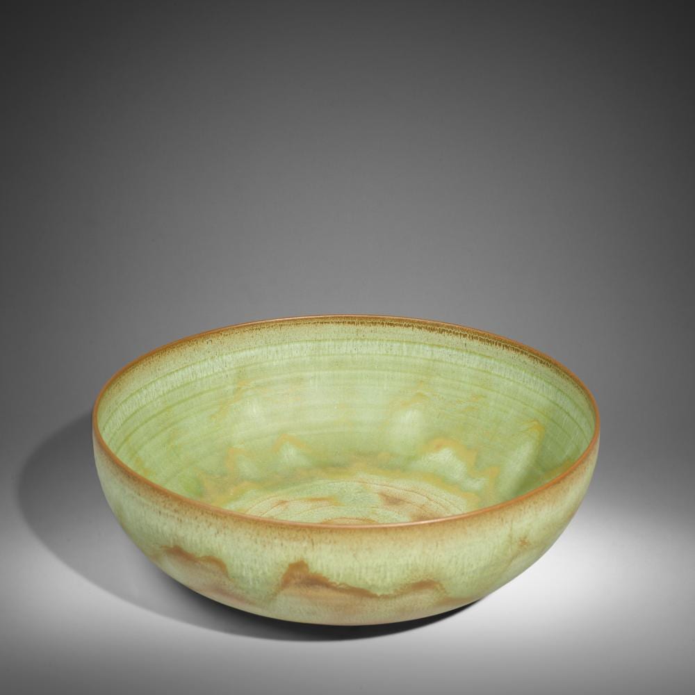 Gertrude DesClayes comparable auction result: gertrud 1908 1971 and otto natzler 1908 2007 large bowlcirca 1960glazed earthenware signed natzler on undersideheight 3 1 2in 8 9cm diameter 10 1 2in 26 7cm