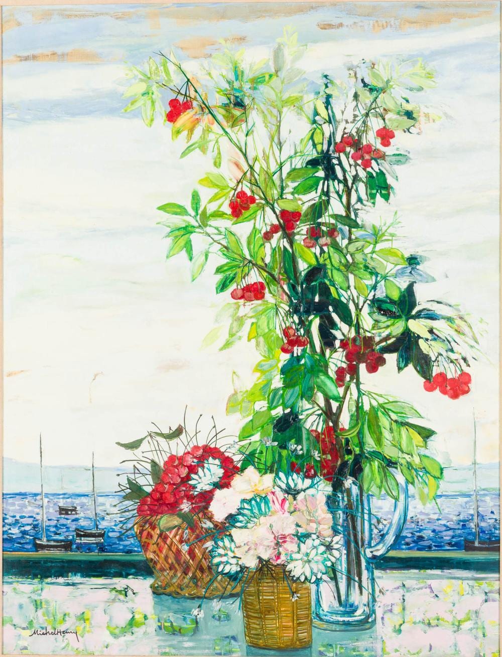 michel henry 1928 2016 le branche de cerisiers o c · Everard Auctions and Appraisals · 2026-06-23 Michel-Henry comparable auction result: michel henry 1928 2016 le branche de cerisiers o c